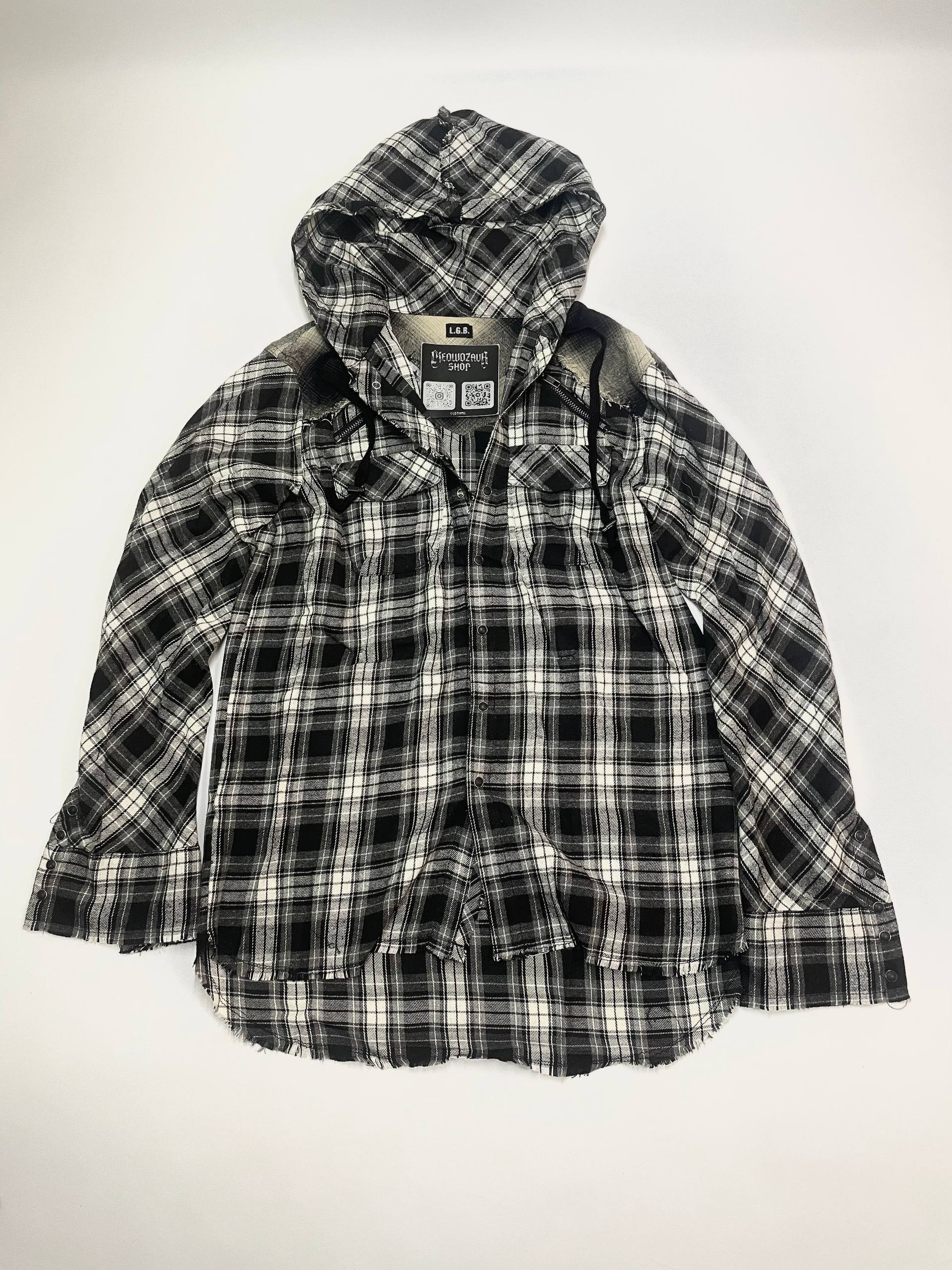 LGB Visual Kei Distressed Plaid